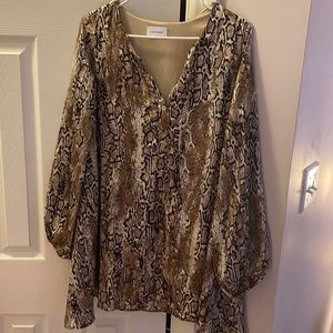 Snake skin print dress